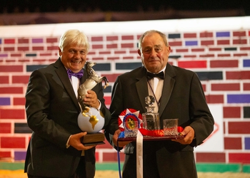 Bob Ellis awarded the Horse of the Year Show Equestrian of the Year trophy